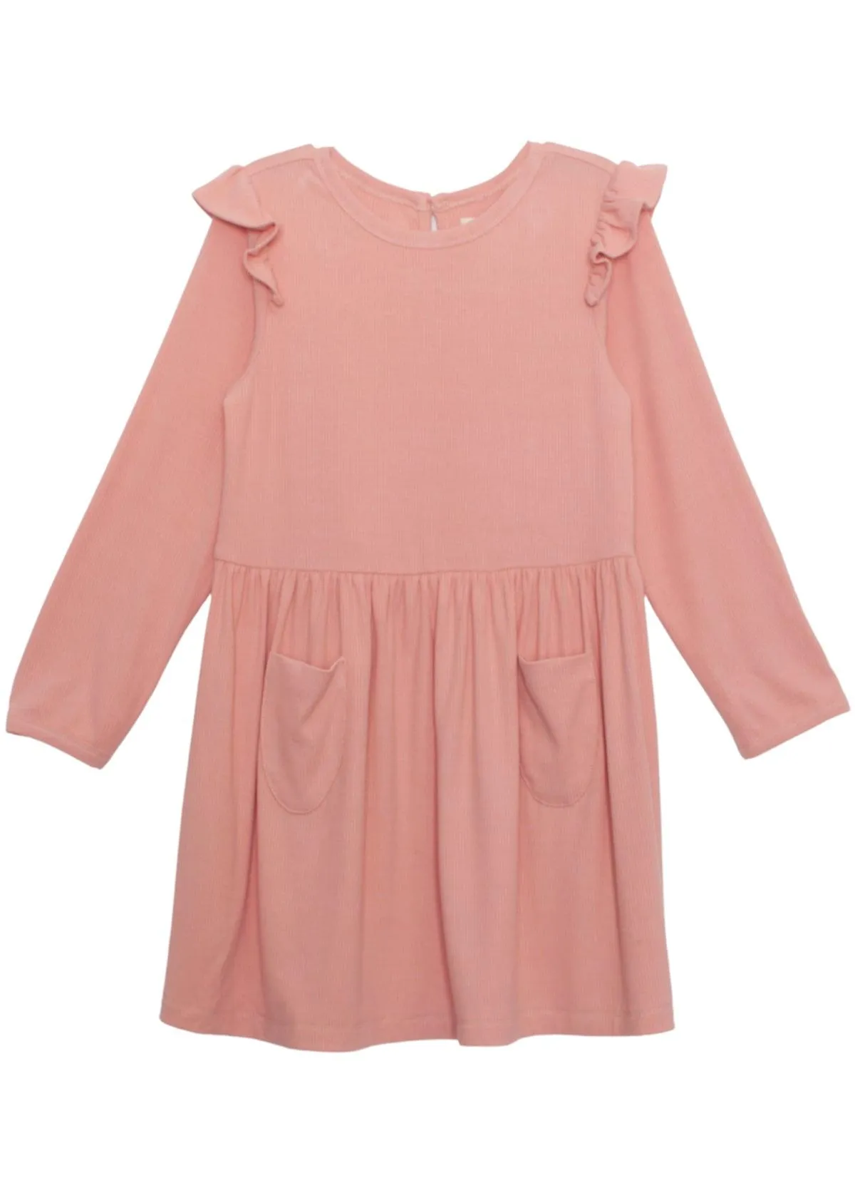 Bella Beauty Ruffled Shoulder Knit Dress