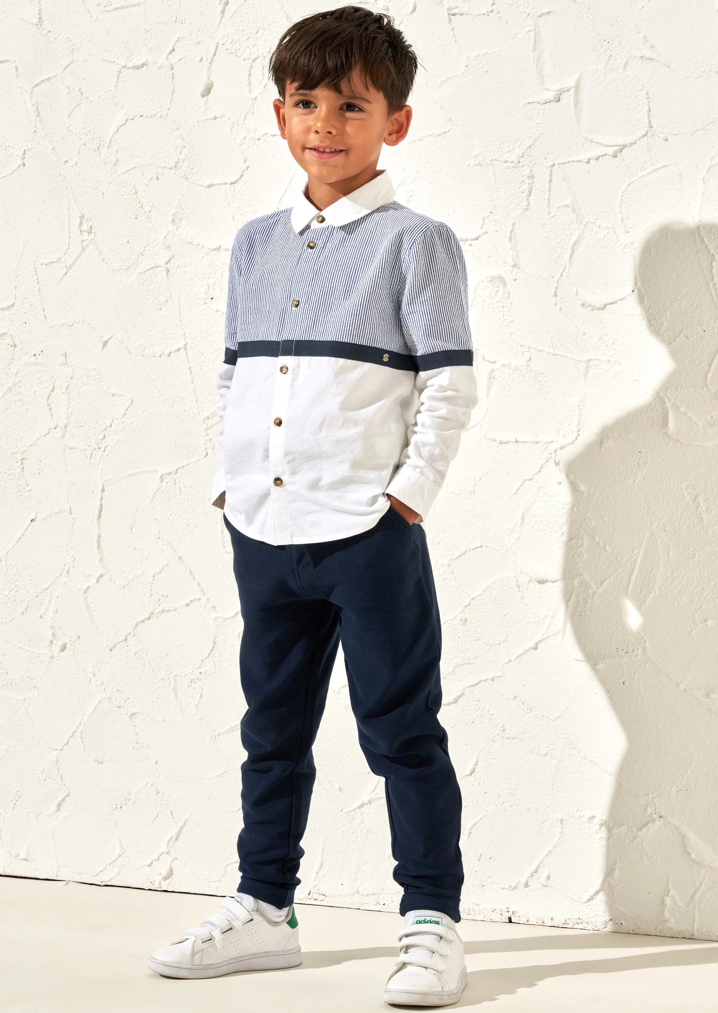 Benjamin Navy Smart Jersey Trouser