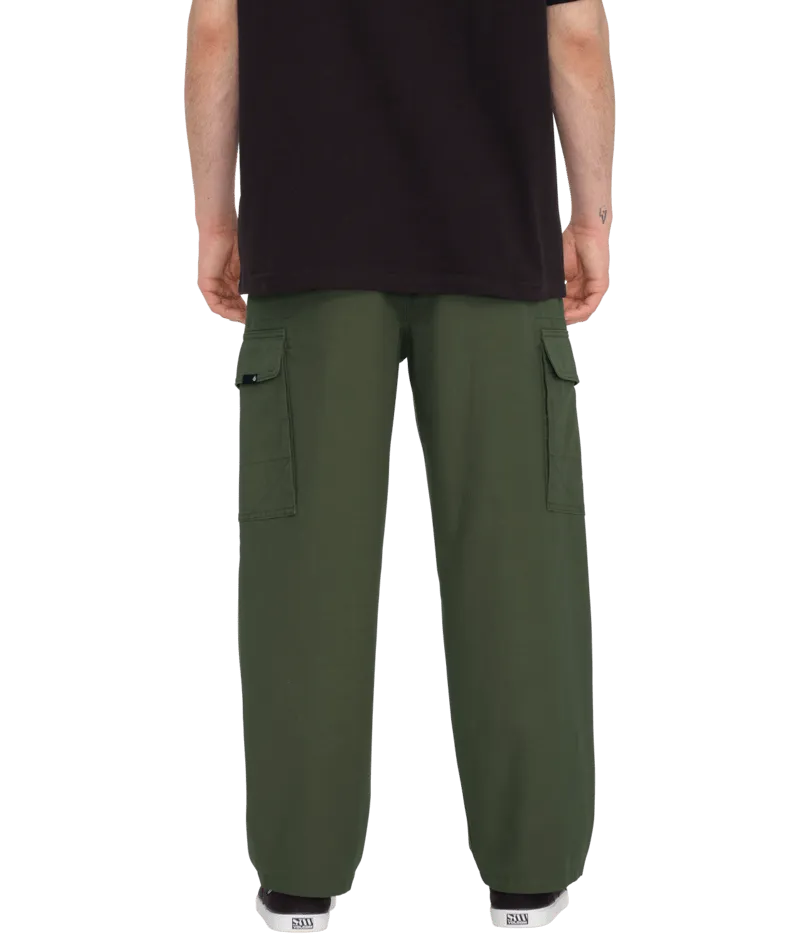 Billow Tapered Cargo Trousers in Squadron Green