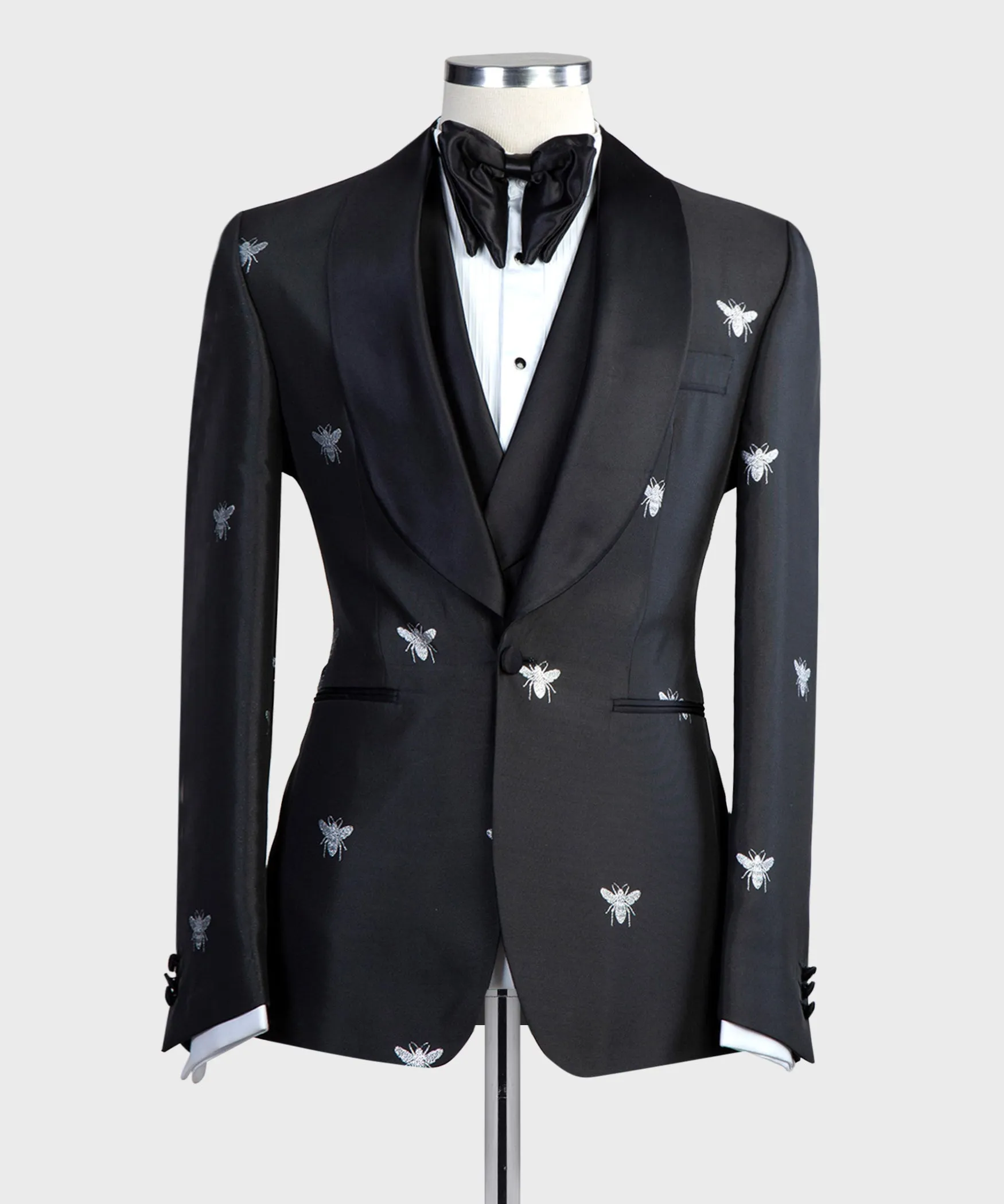 Black and Silver Bee Tuxedo