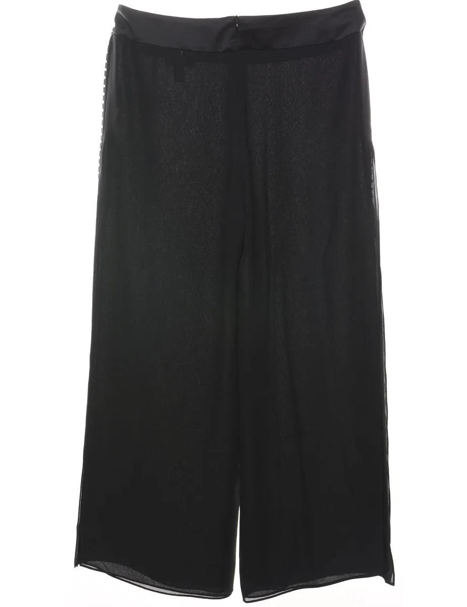 Black Classic Culotte Trousers - W35 L31