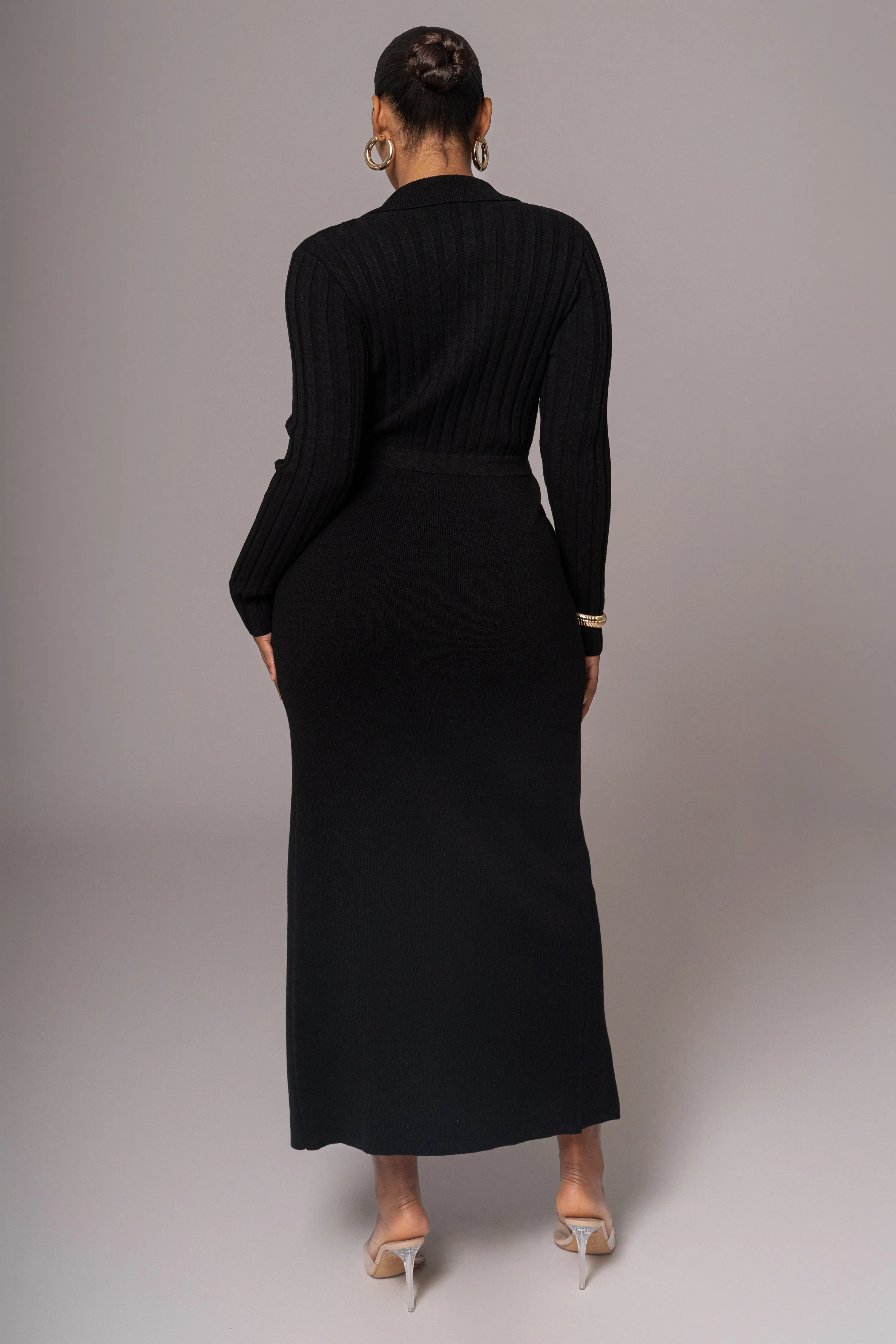 Black Emma Knit Maxi Dress