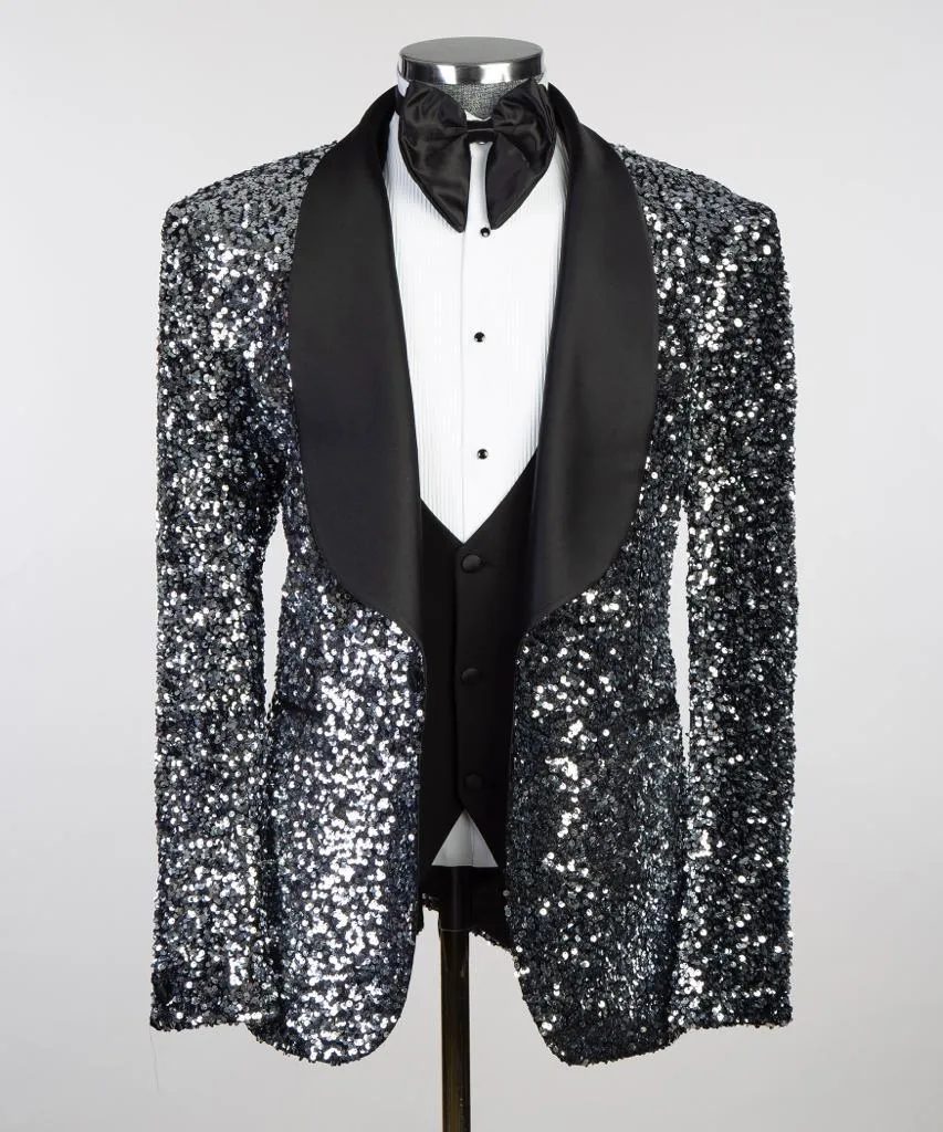 Black Glitter Tuxedo