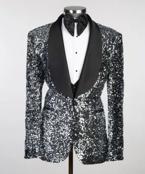 Black Glitter Tuxedo