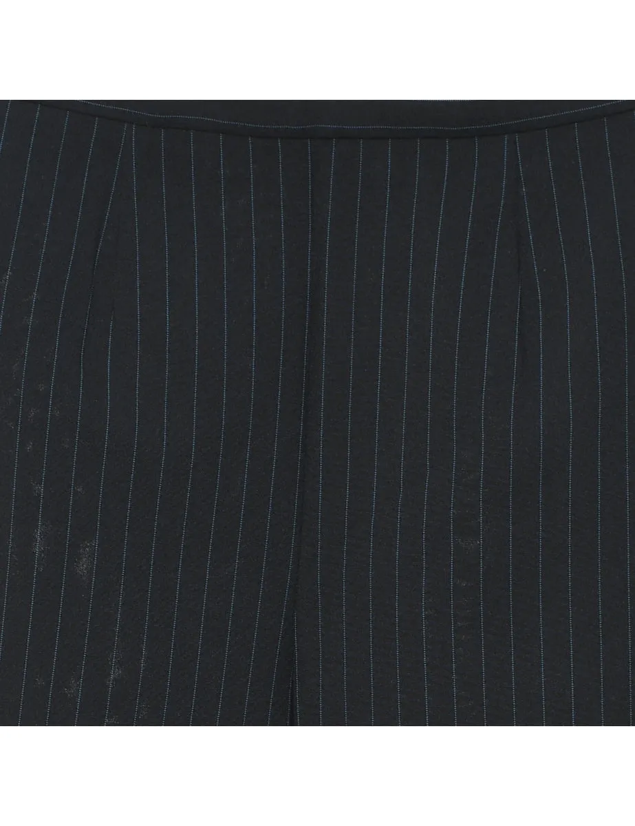 Black Pinstriped Trousers - W28 L31