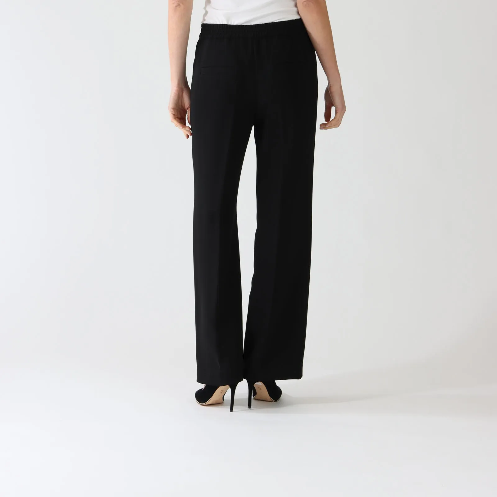 Black Wide Fit Washington Pants