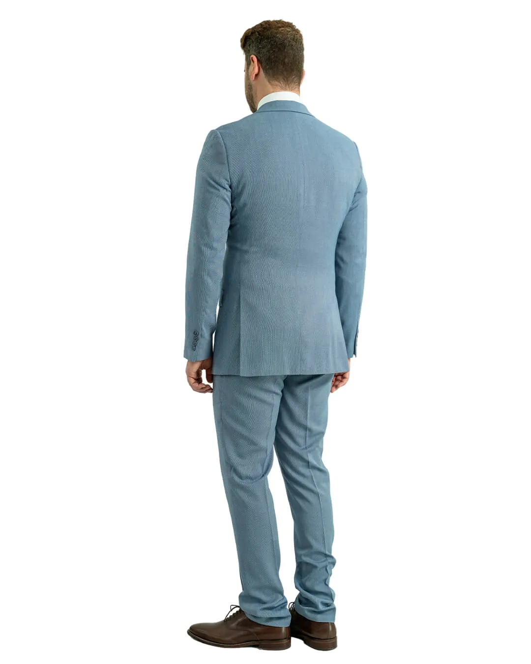 Blue Machine Washable Birdseye Suit