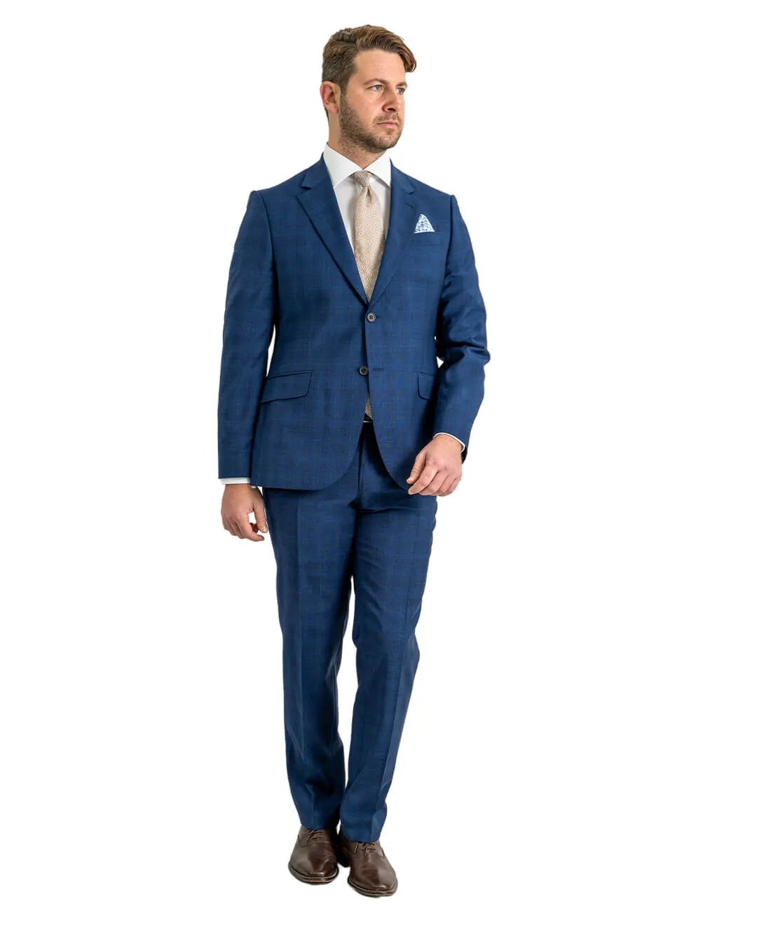 Blue Reda Super 110s Tonal Check Suit