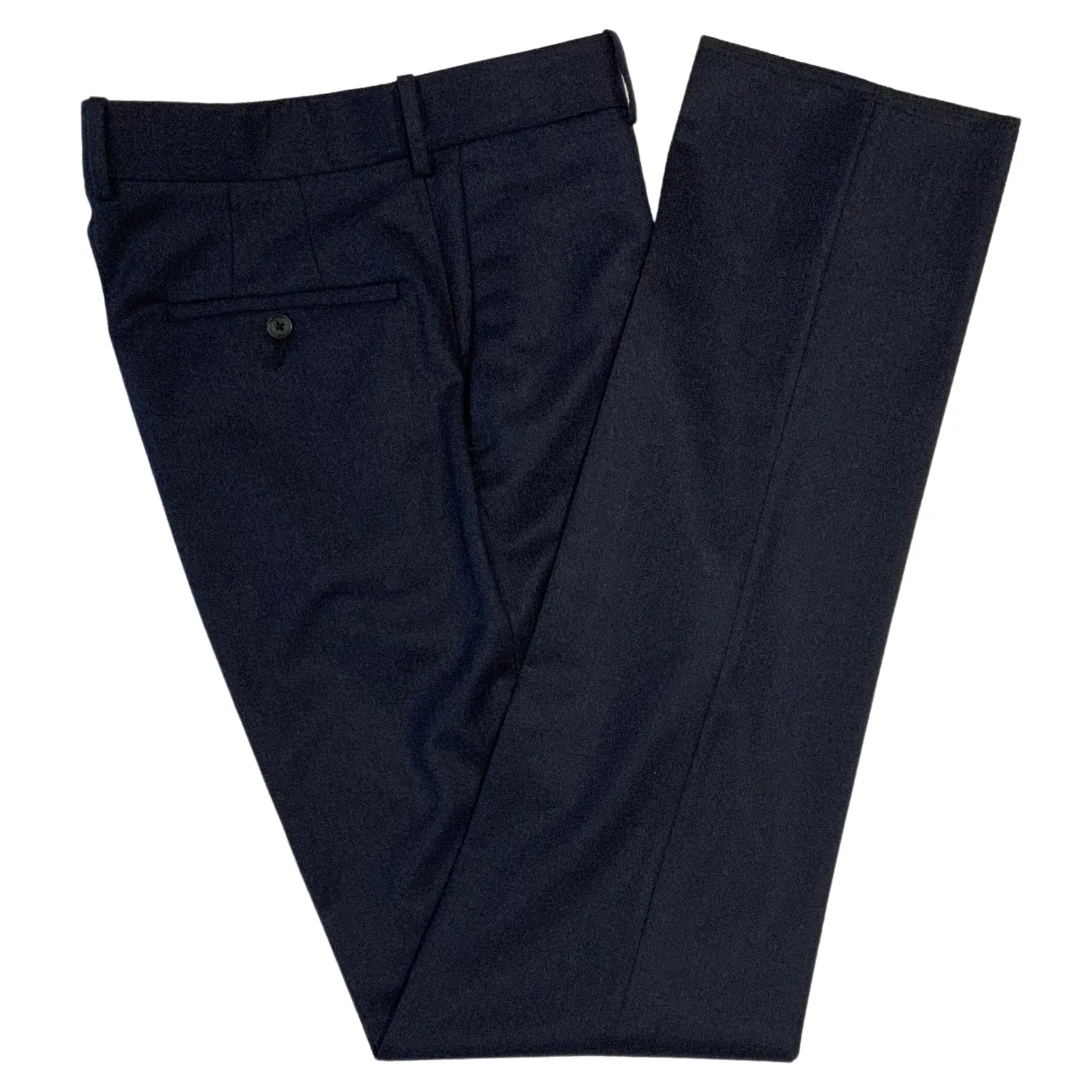 Blue Wool Flannel Trouser