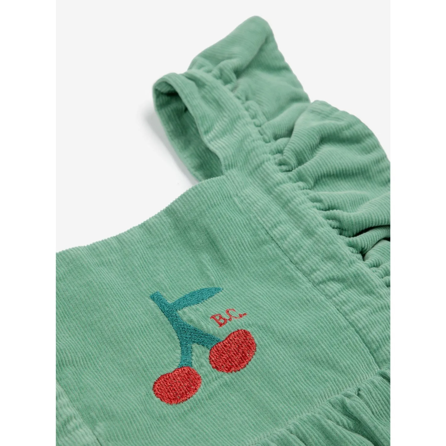 Bobo Choses Green Cherry Micro Corduroy Overall