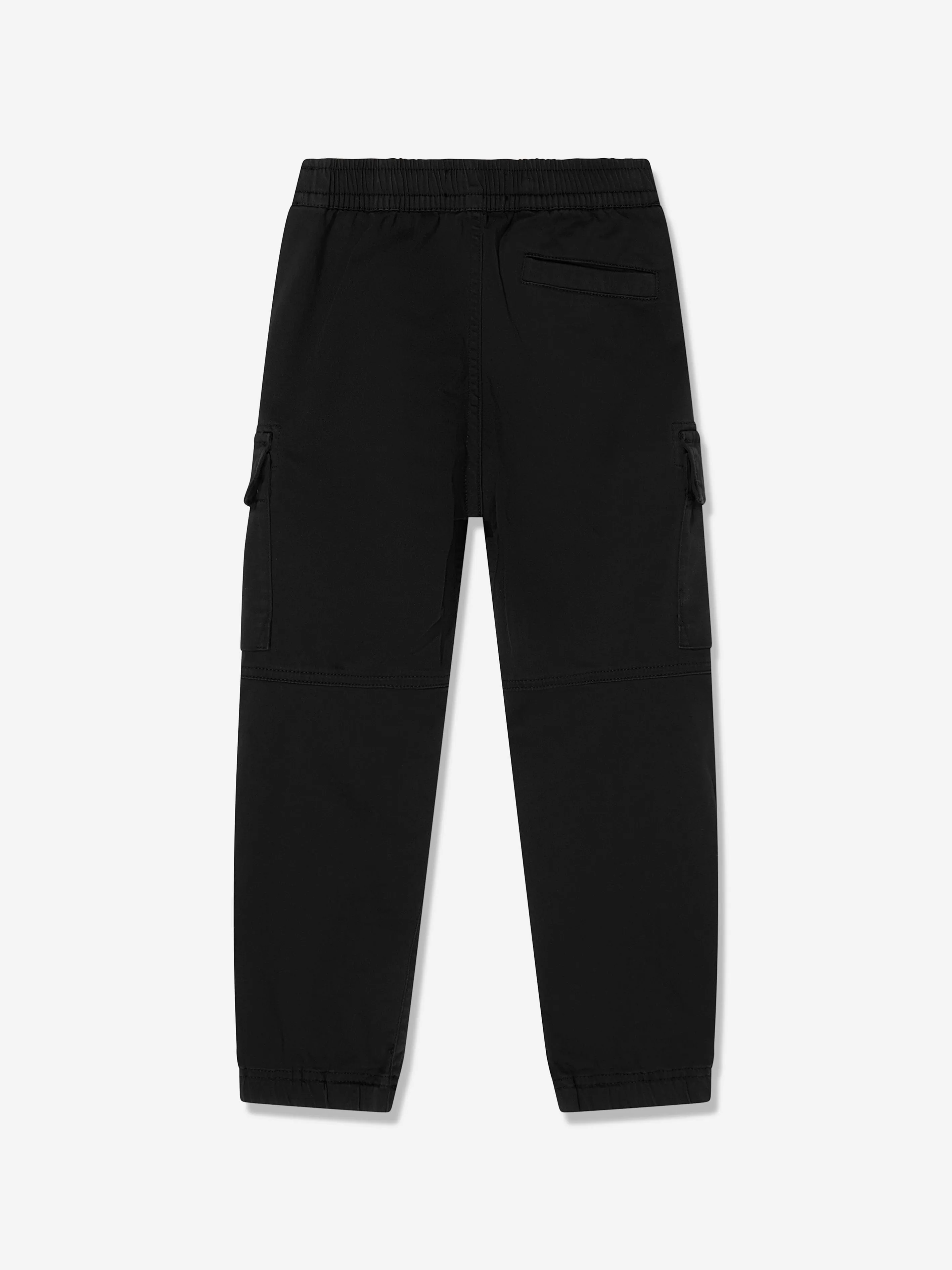 Boys Cargo Trousers in Black