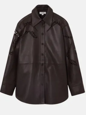 Broderie Anglaise Leather Western Shirt