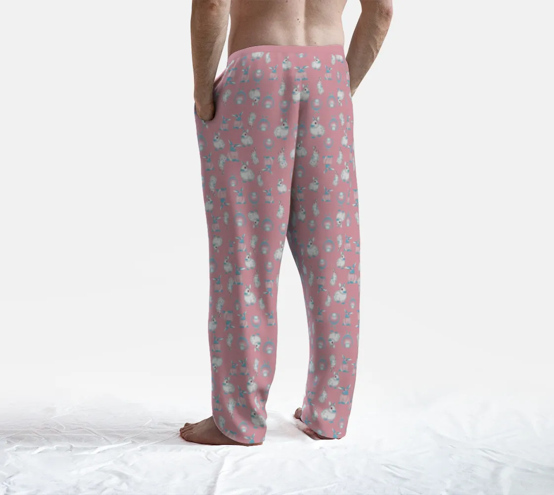 Bunnies! Everywhere! Transgender/Pink Lounge Pants