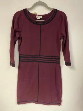 Burgundy knit dress, Monsoon, Size 12