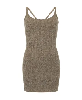 CABLE KNIT WOOL DRESS