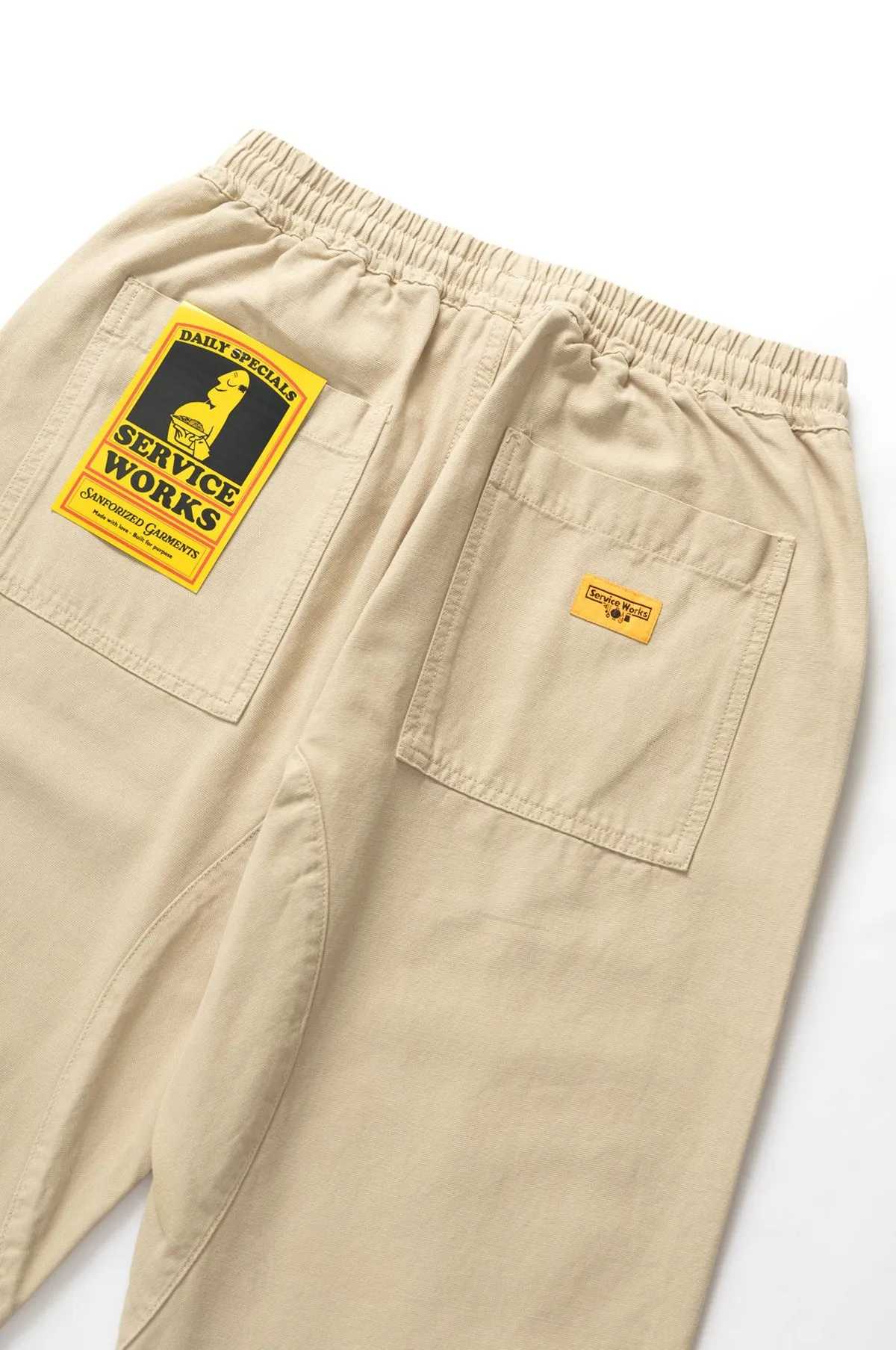 Canvas Chef Pants Pale Khaki