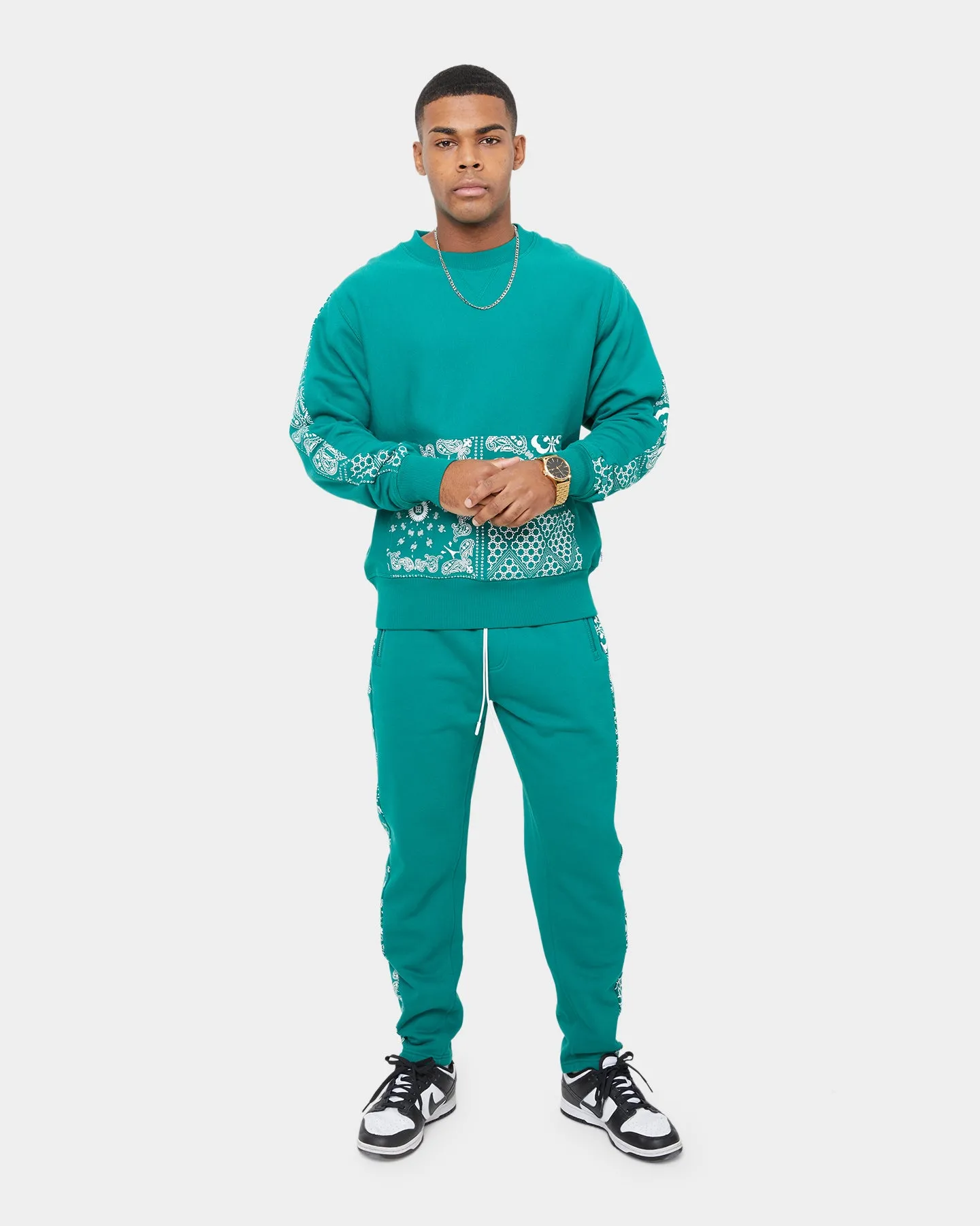 Carre Bandana Ultra Pocket Crewneck Deep Teal