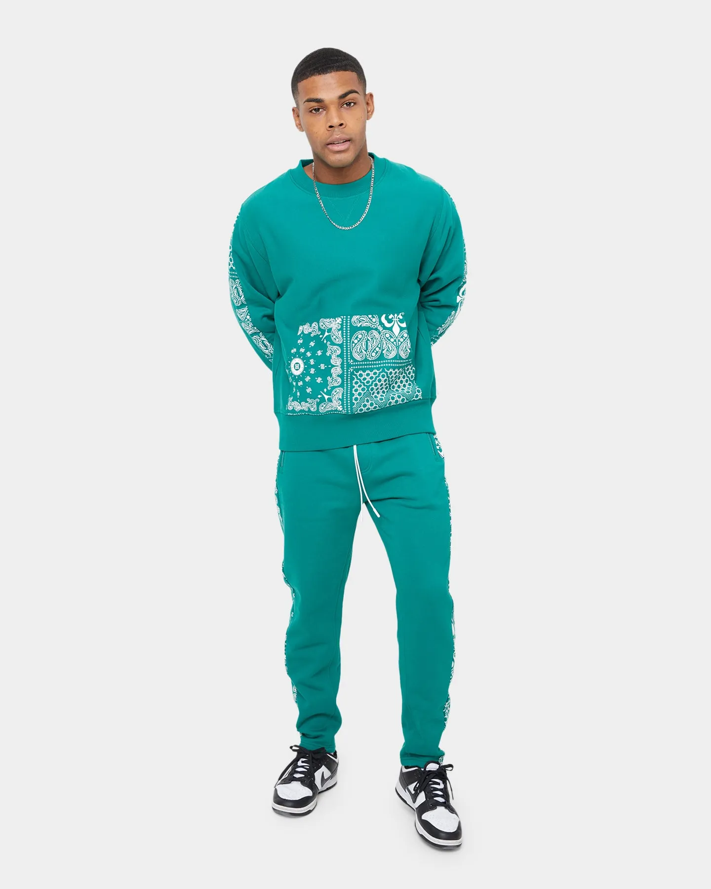 Carre Bandana Ultra Pocket Crewneck Deep Teal