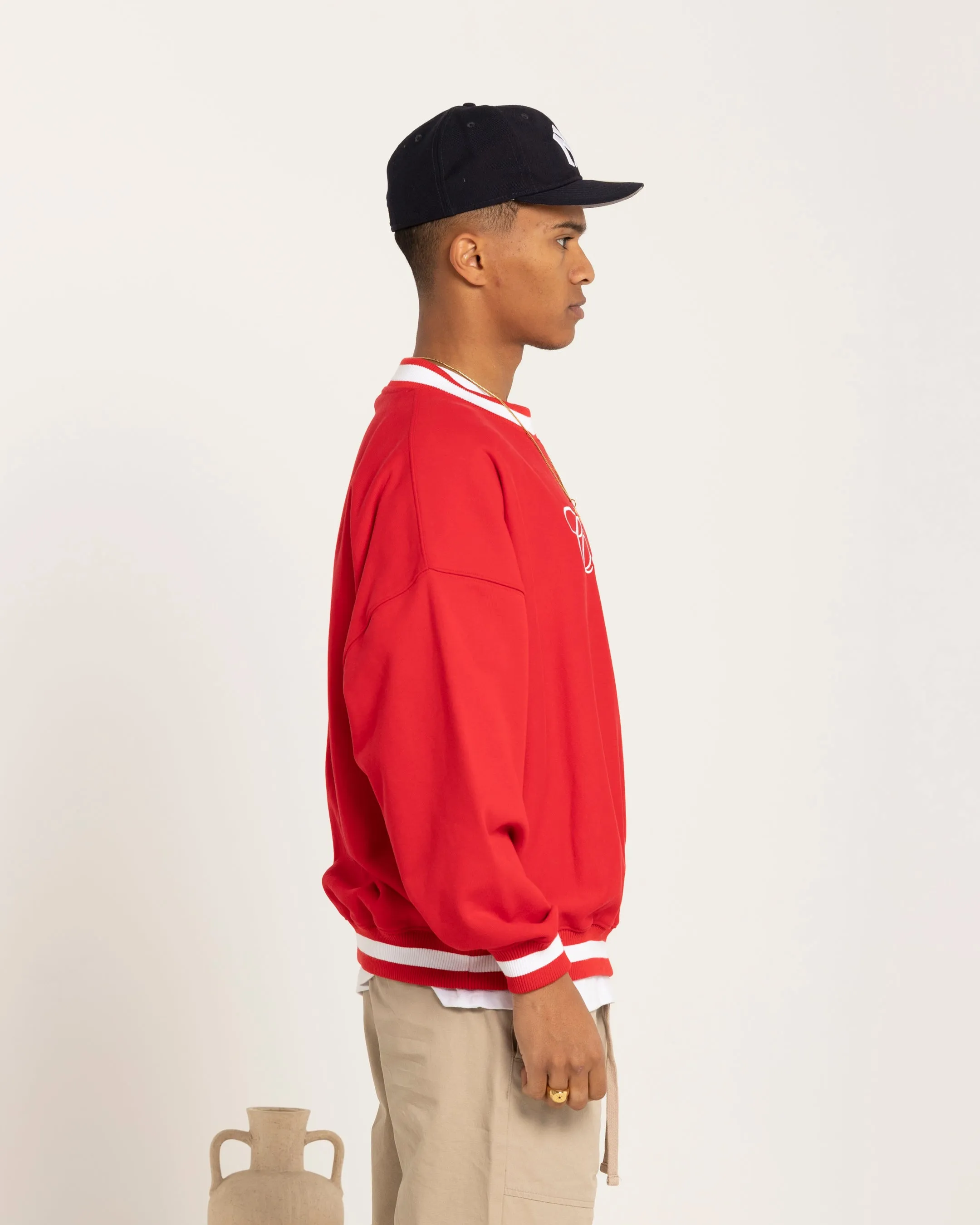 Carre Royal Oversized Crewneck Red