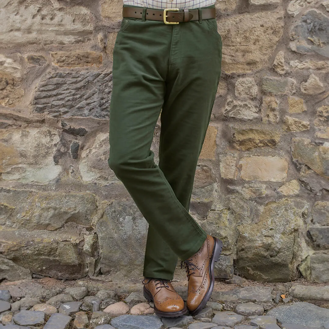 Carrick Stretch Technical Moleskin Trousers  - Olive by Hoggs of Fife