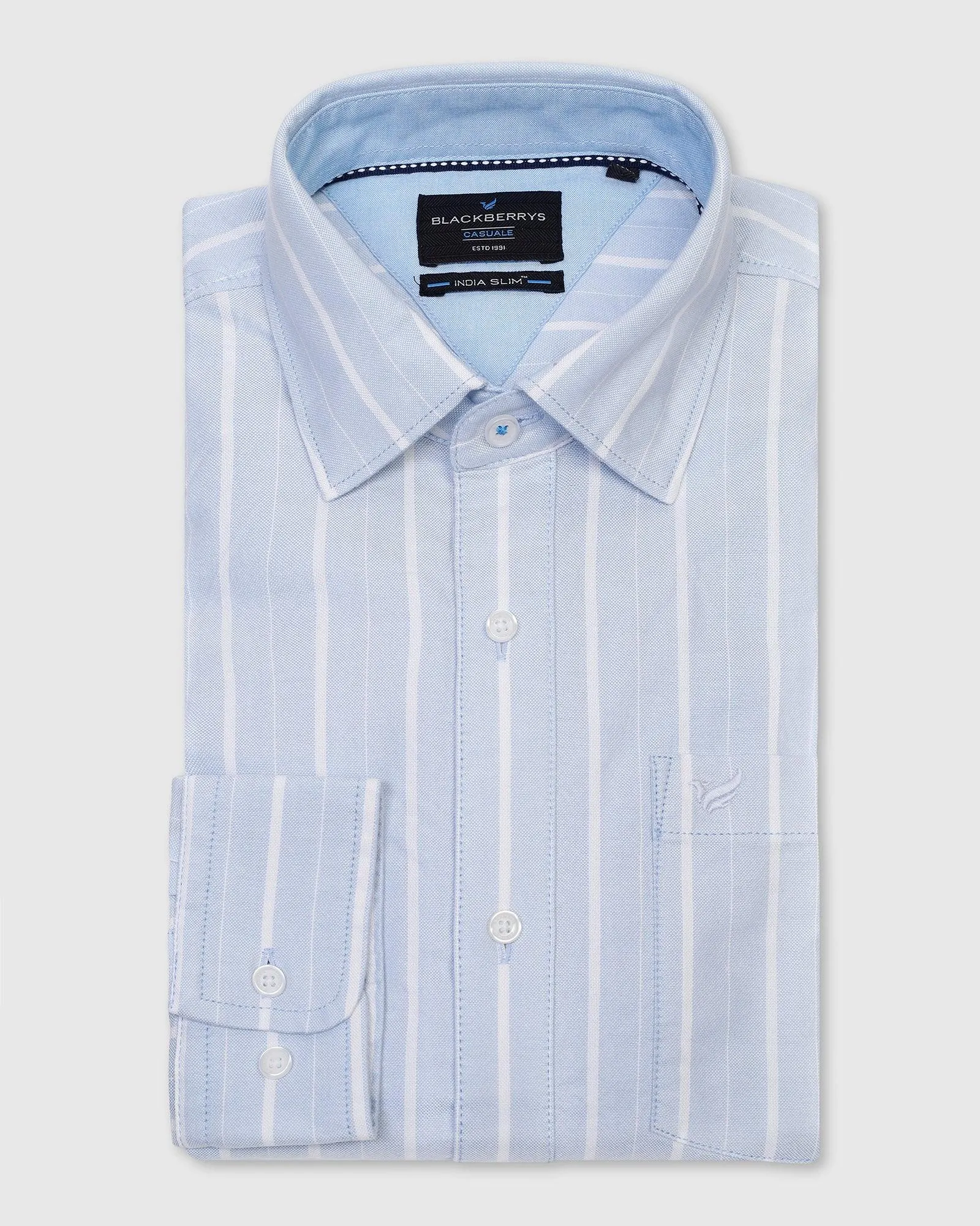 Casual Blue Stripe Shirt - Cooper