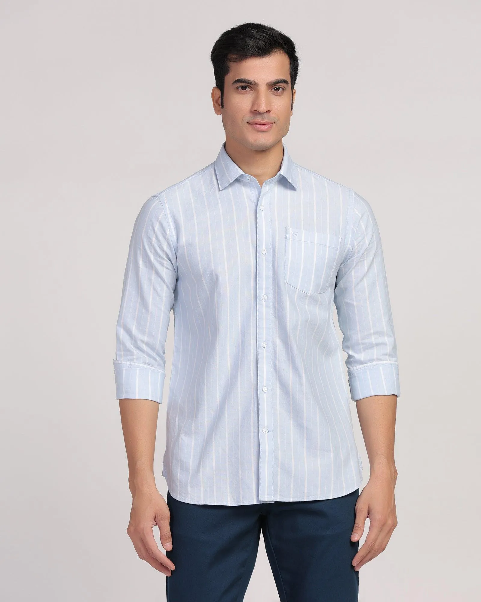 Casual Blue Stripe Shirt - Cooper