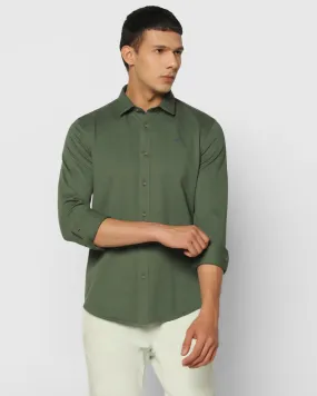 Casual Green Solid Shirt - Pareto