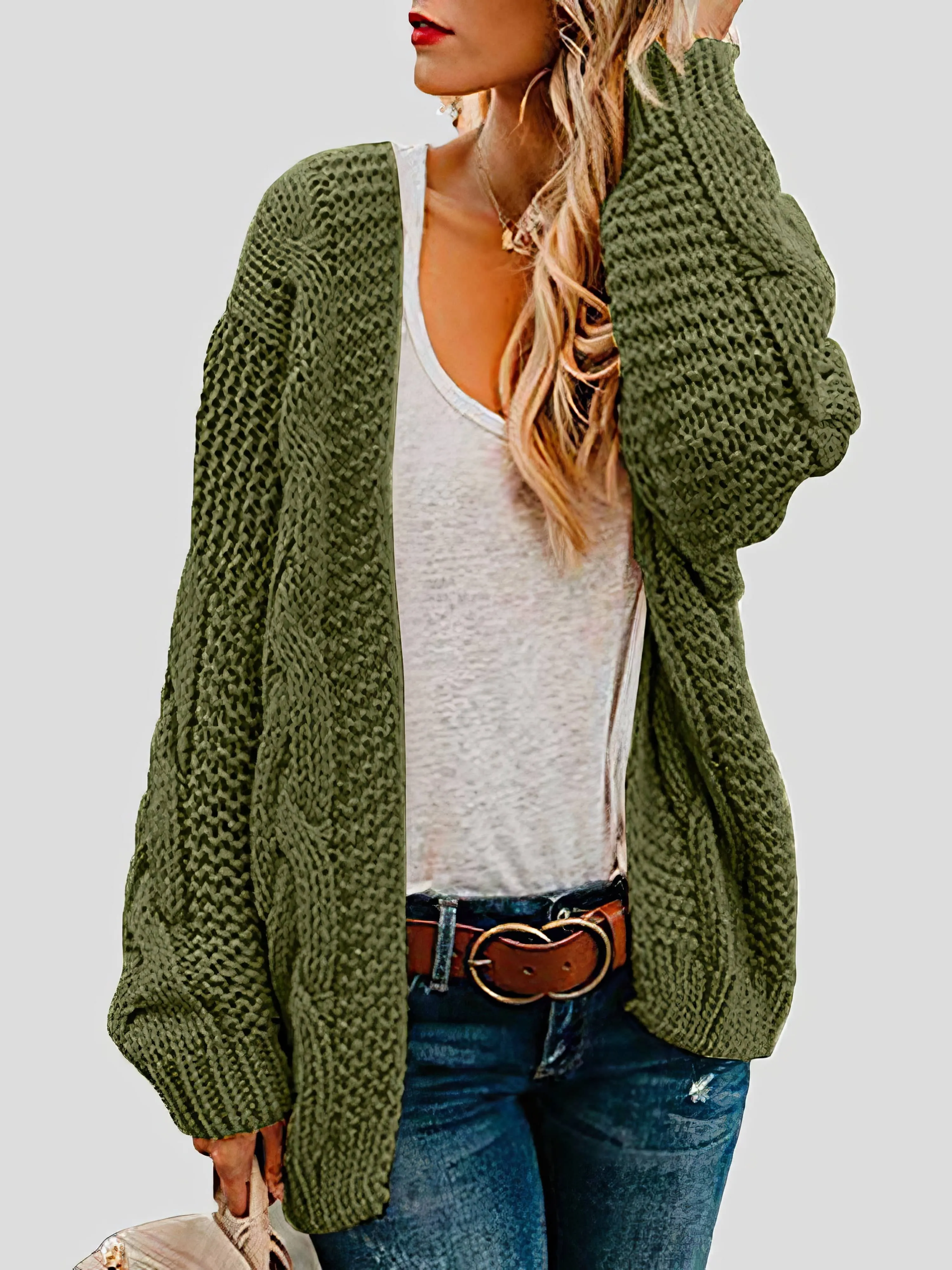 Casual Loose Knit Cardigan