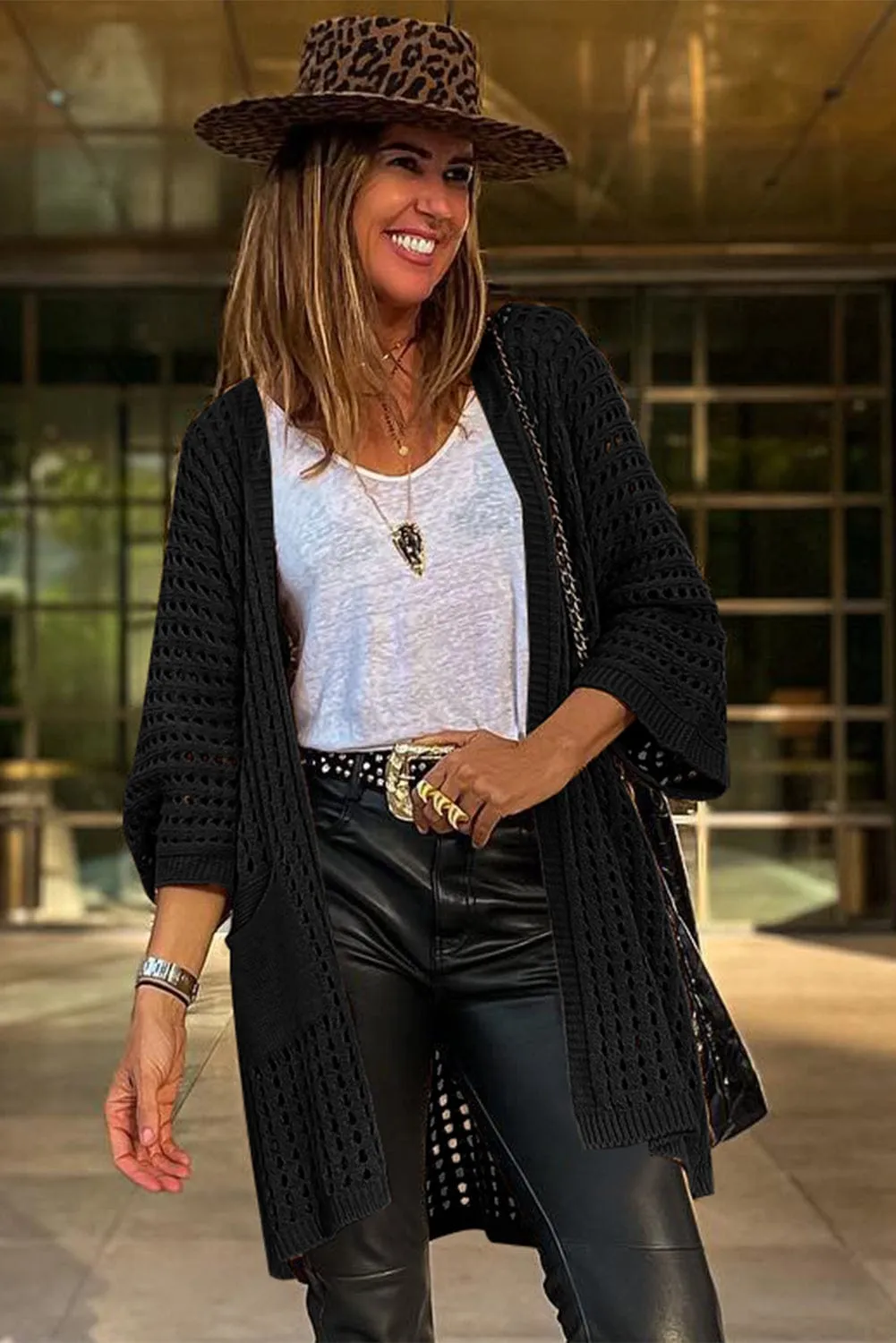 Casual Loose Knit Cardigan