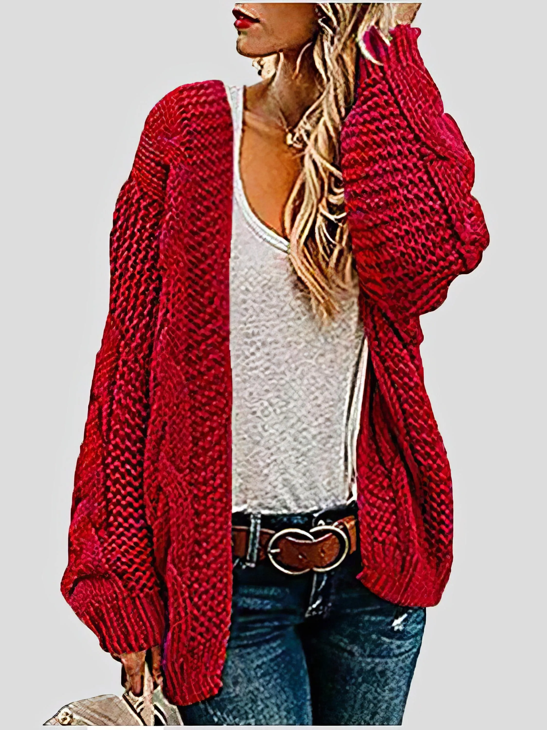 Casual Loose Knit Cardigan