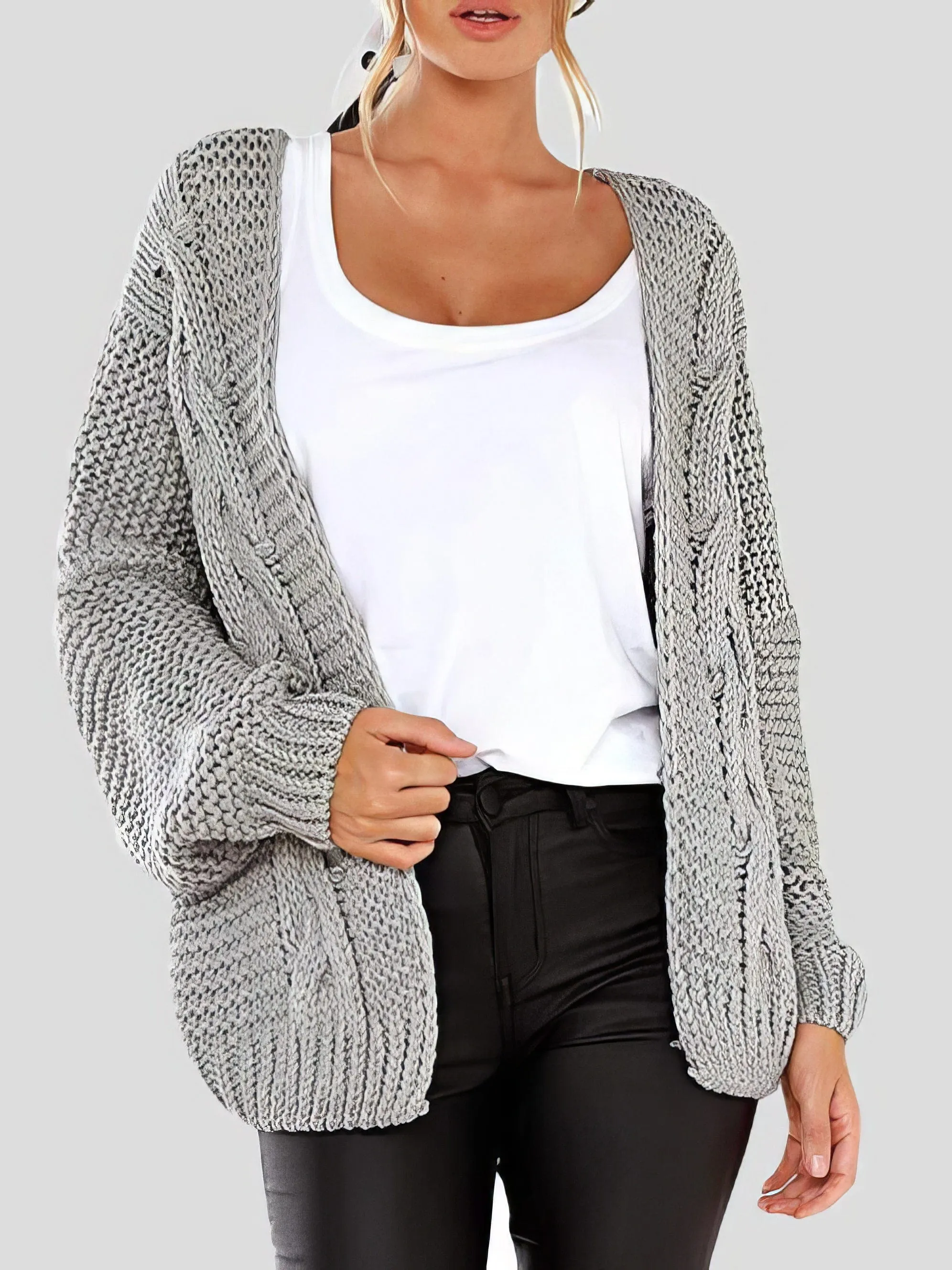 Casual Loose Knit Cardigan