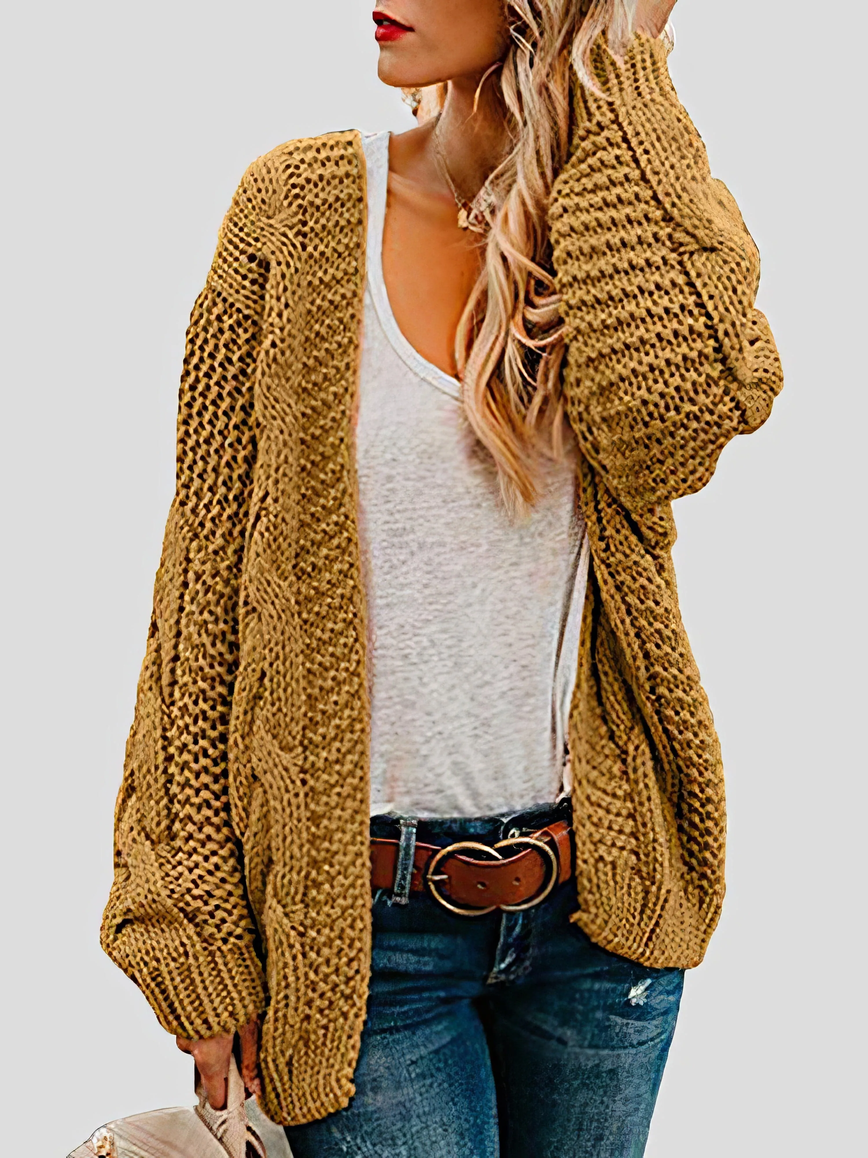 Casual Loose Knit Cardigan