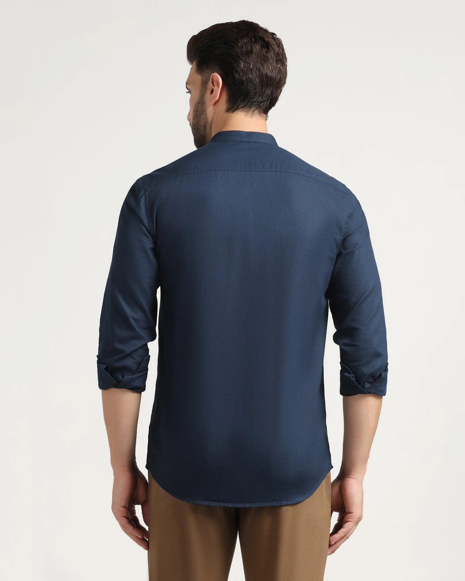 Casual Navy Solid Shirt - Colt