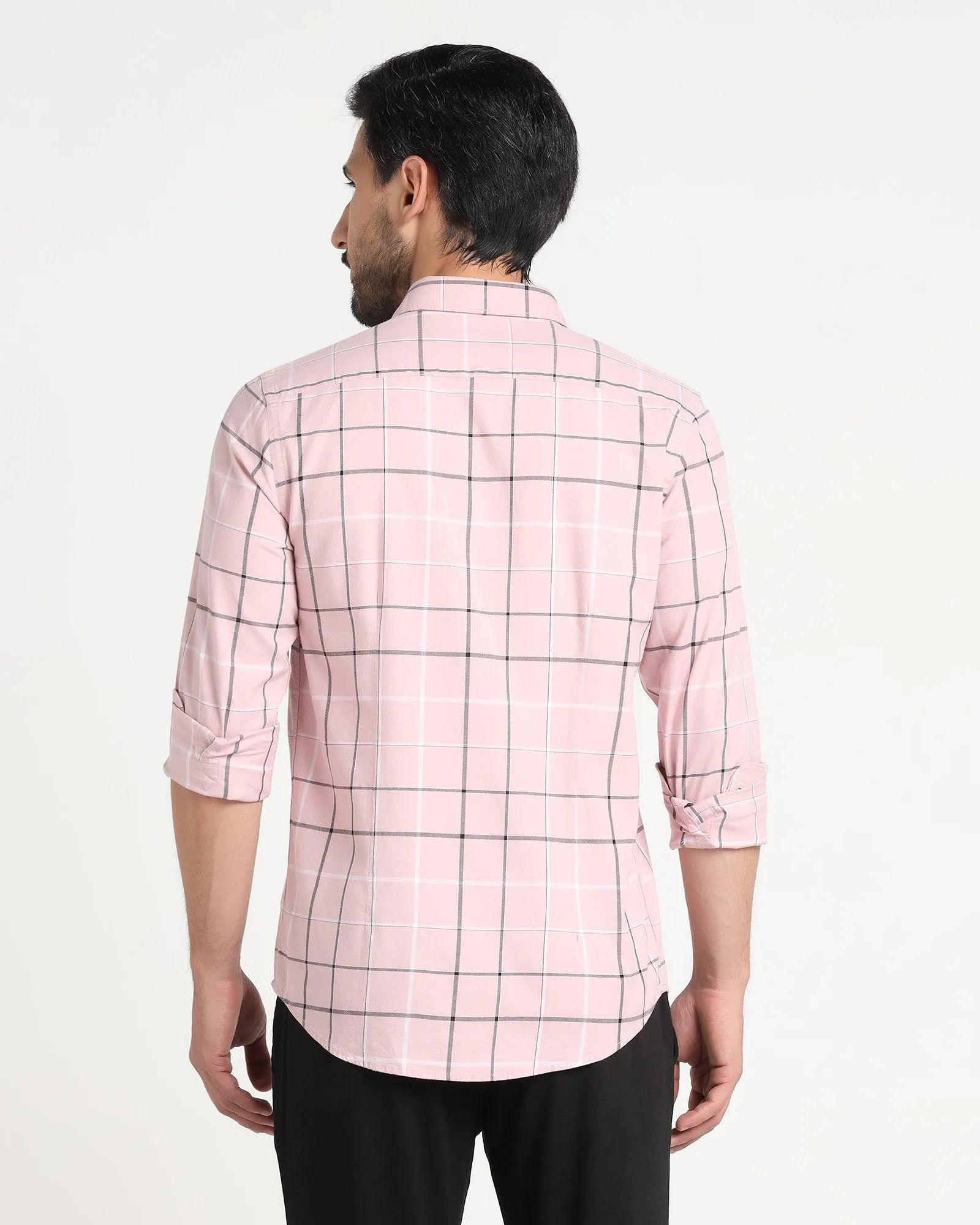 Casual Pink Check Shirt - Titan