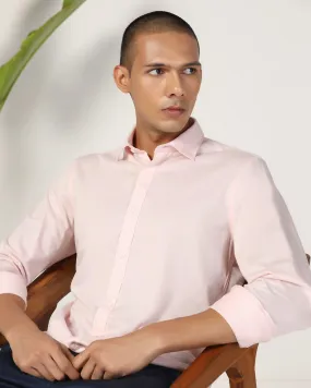 Casual Pink Textured Shirt - Alyn