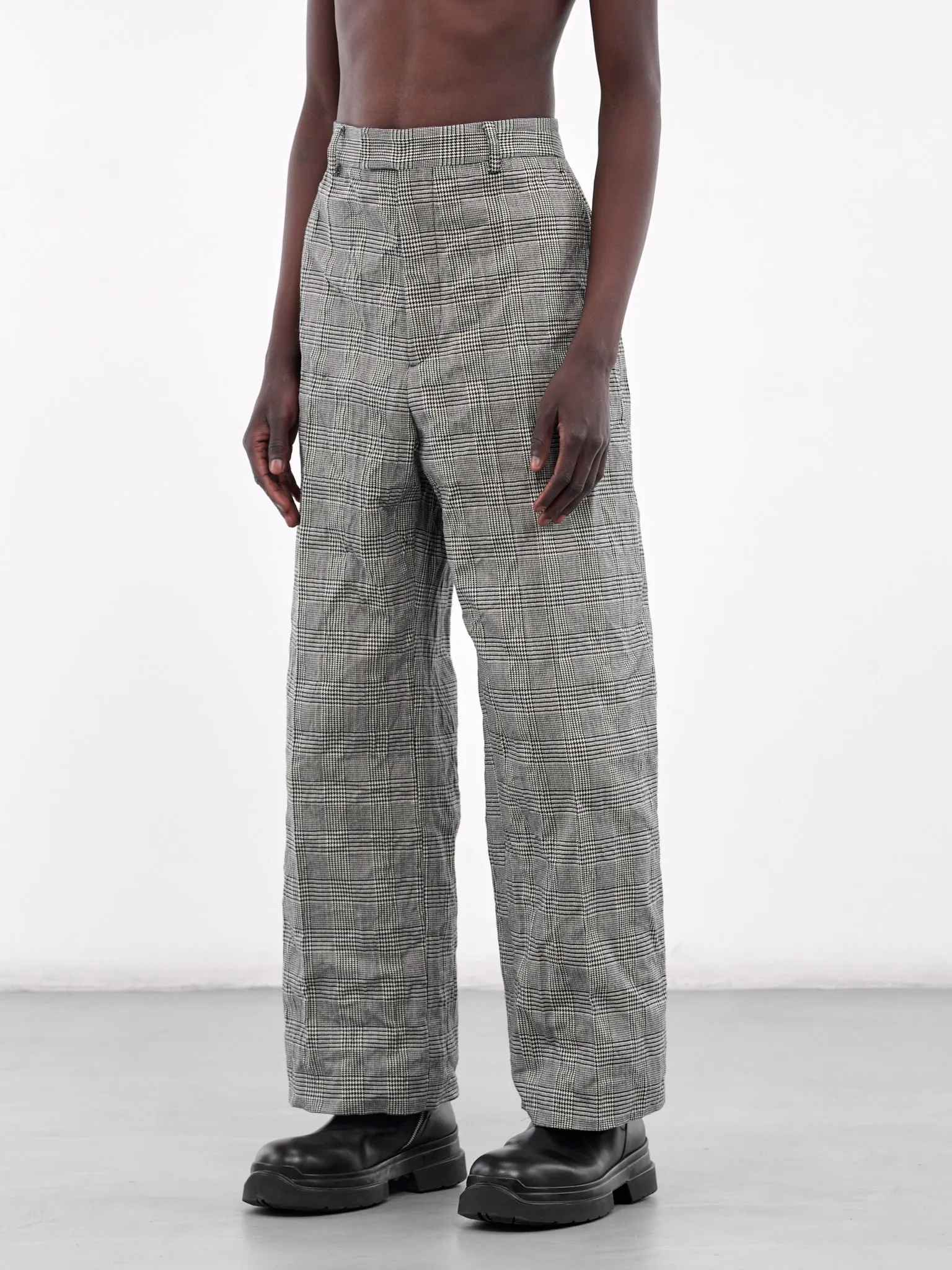 Check Trousers (UA66PA110G-GREY-CHECK)