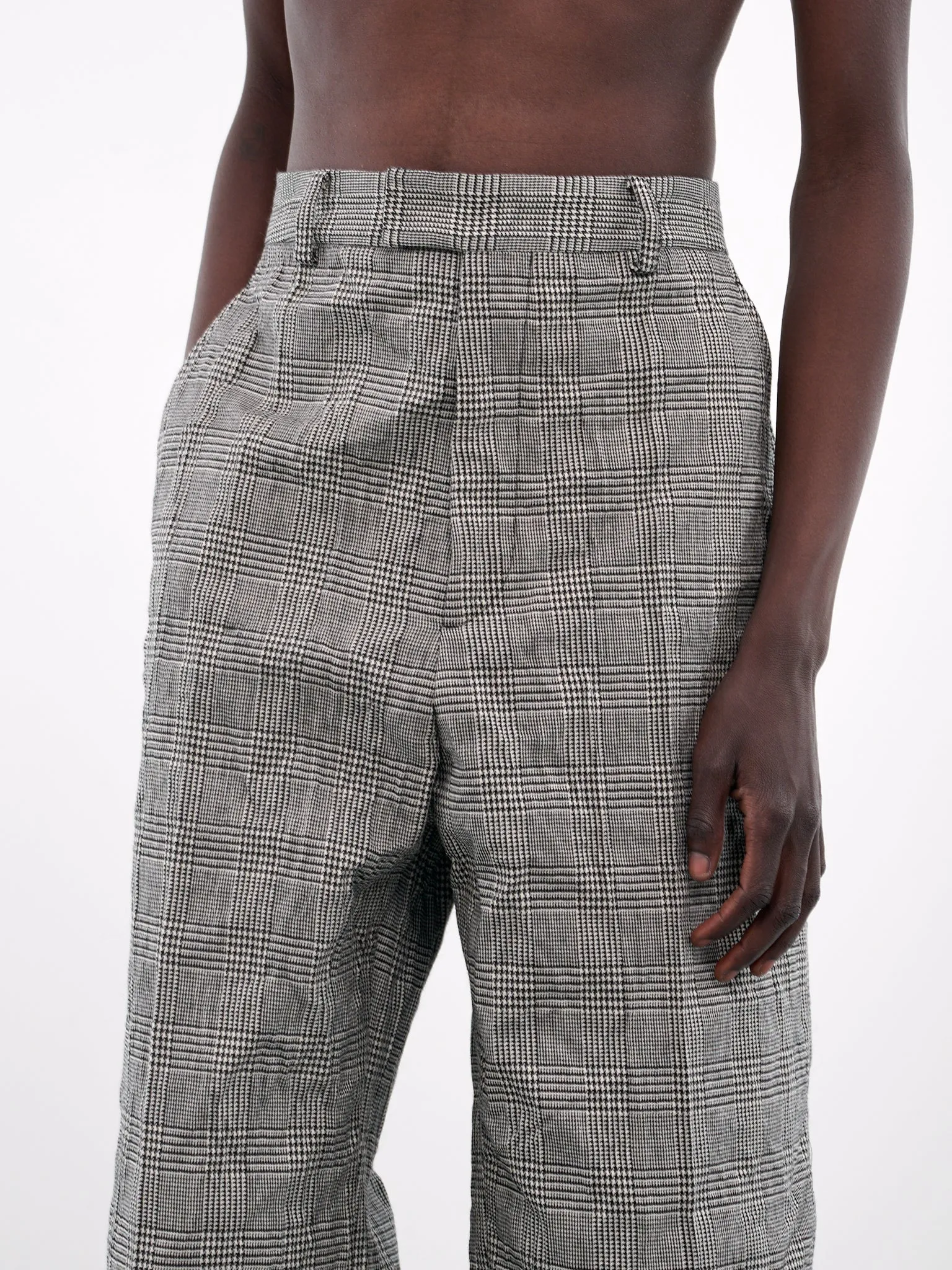 Check Trousers (UA66PA110G-GREY-CHECK)