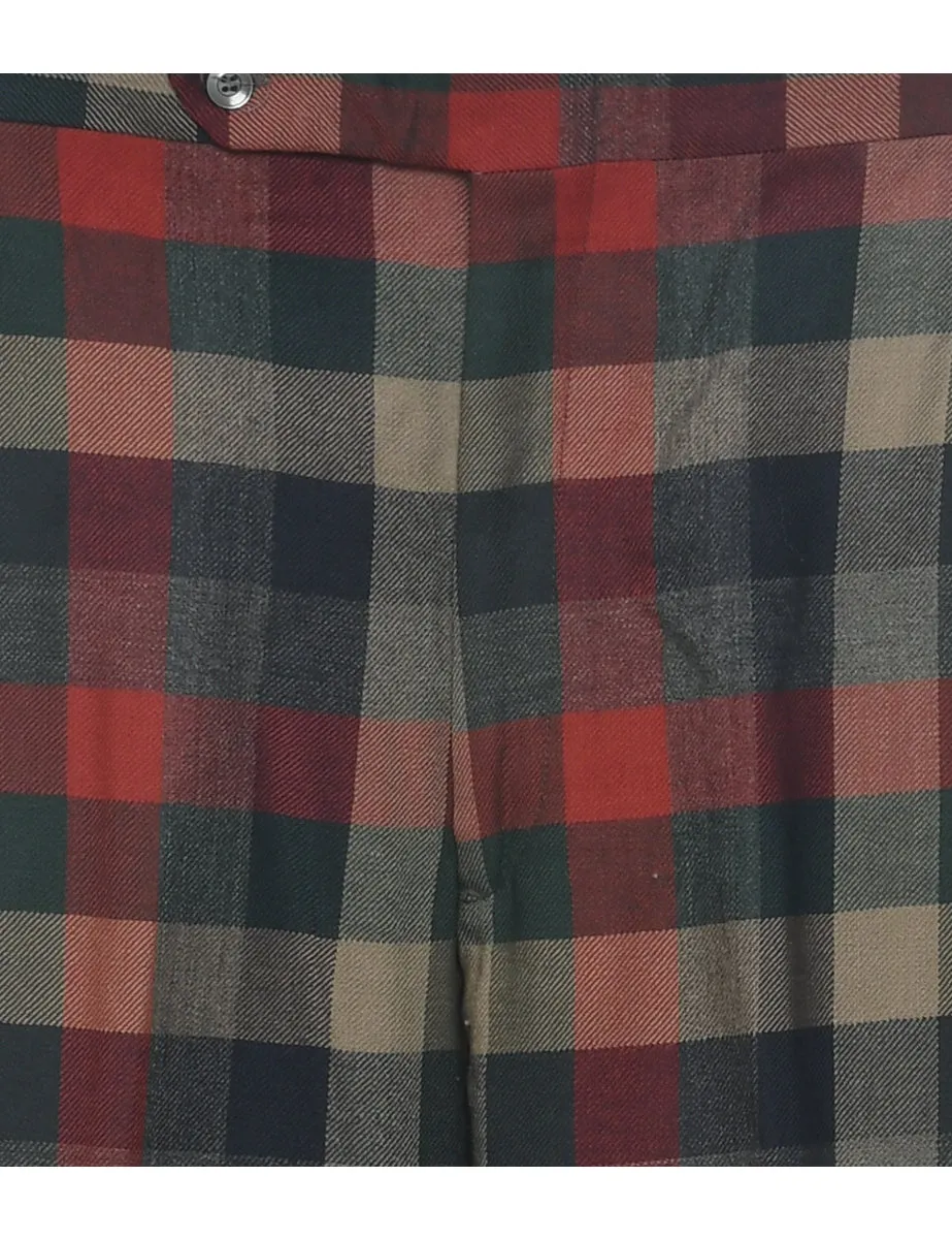 Checked Pattern Trousers - W32 L30