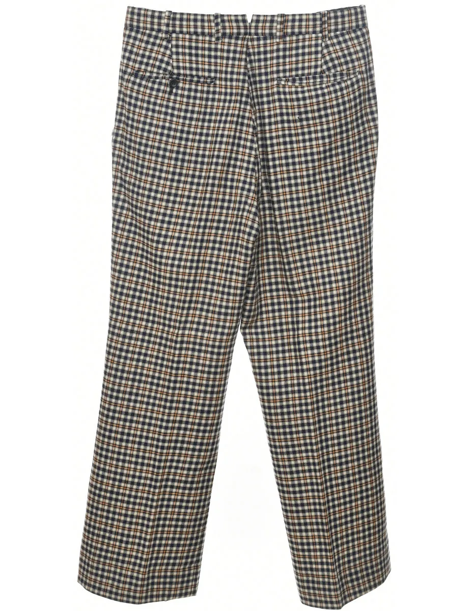 Checked Pattern Trousers - W33 L29