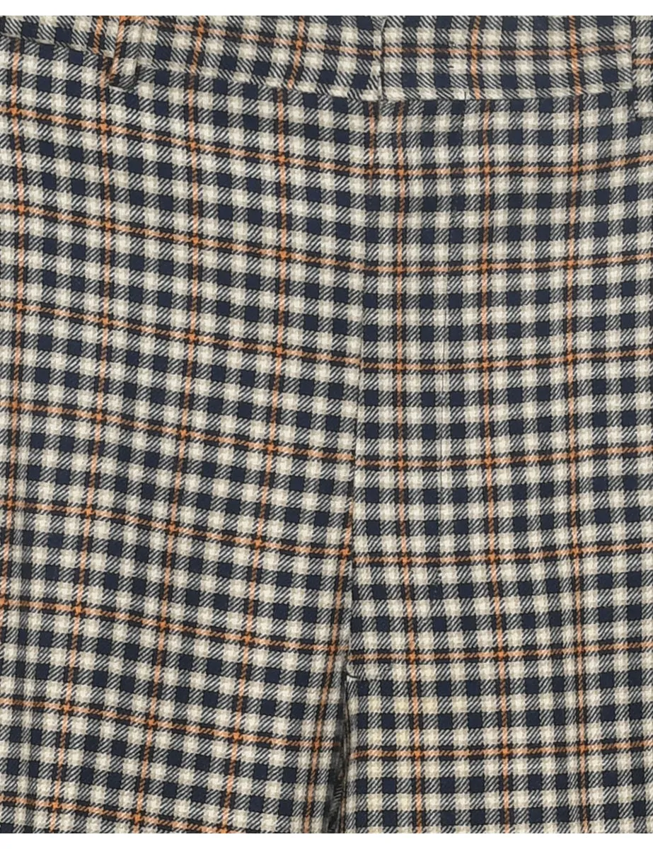 Checked Pattern Trousers - W33 L29