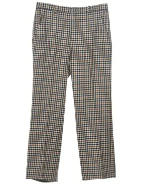 Checked Pattern Trousers - W33 L29