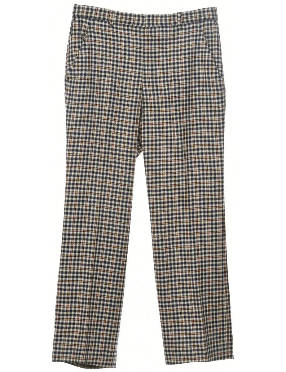 Checked Pattern Trousers - W33 L29