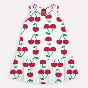 Cherries white dress - Kyly