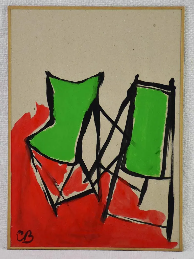 Chiliennes green and red - Caroline Beauzon 15" x 10¾"