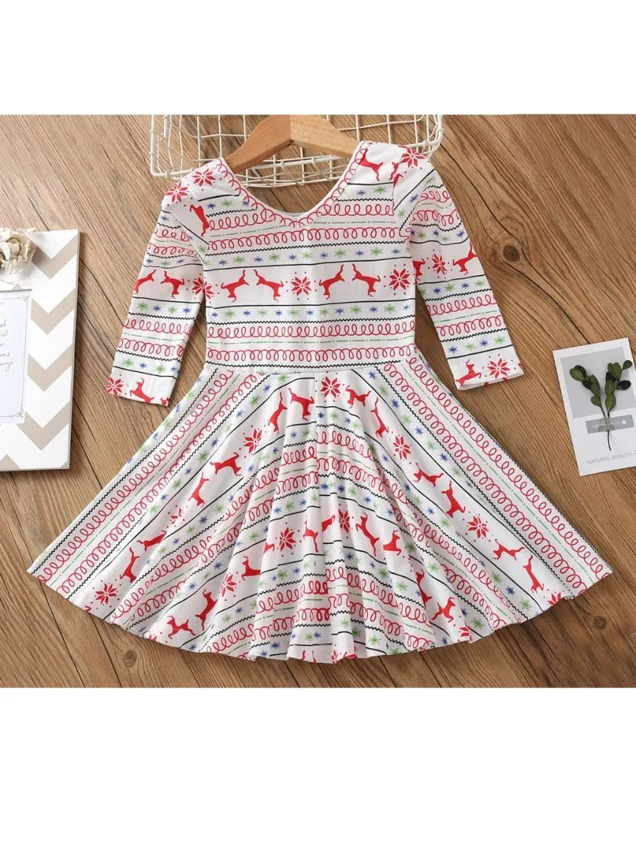 Christmas Toddler Girl Deer Dress