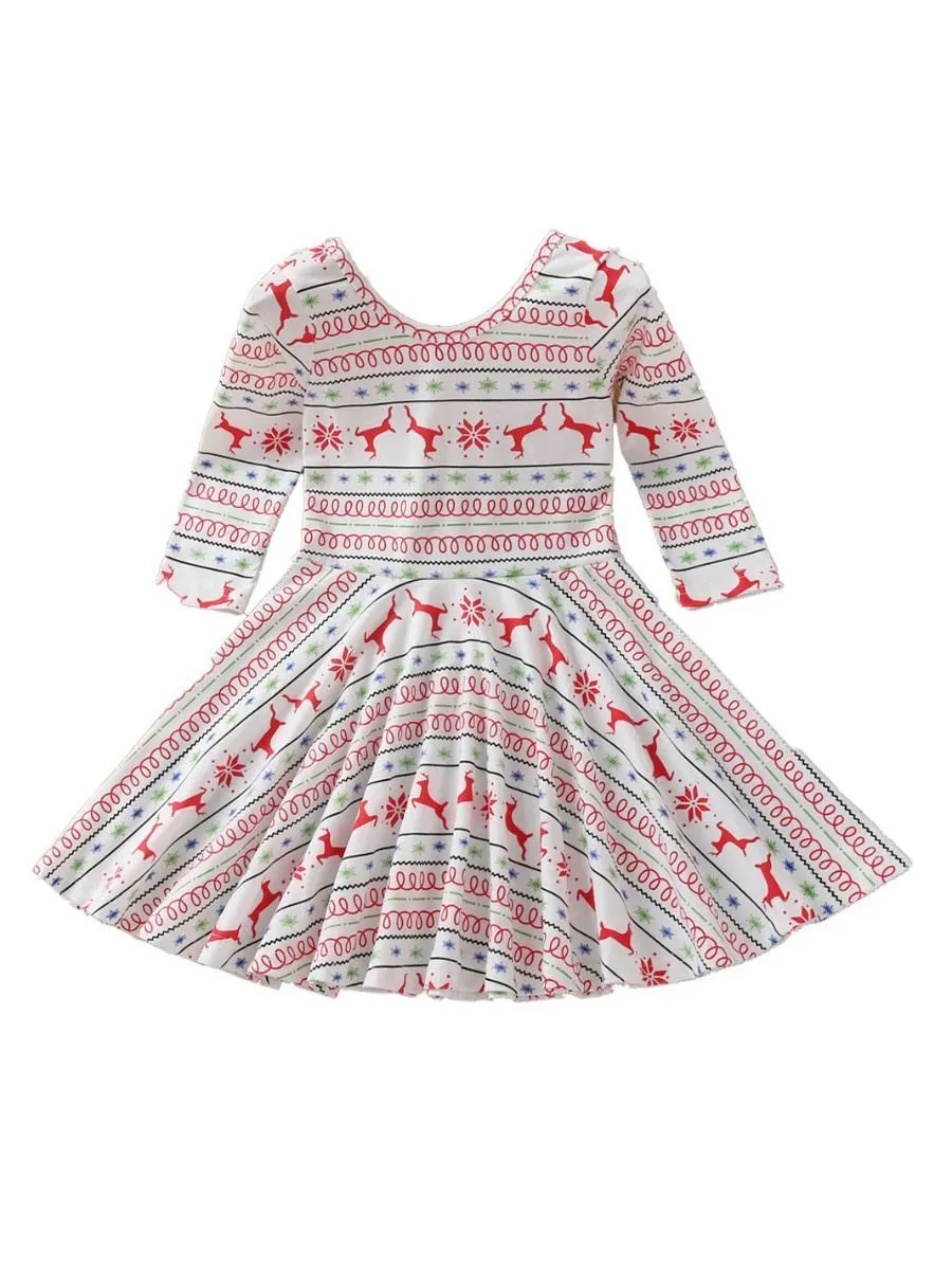 Christmas Toddler Girl Deer Dress