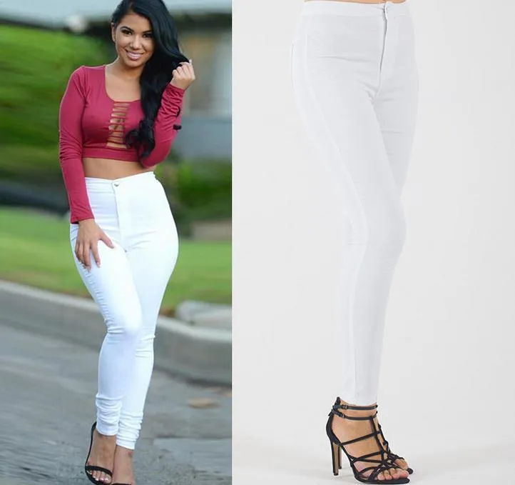 Clearance Elastic Slim Straight Casual Skinny High Waist Pants