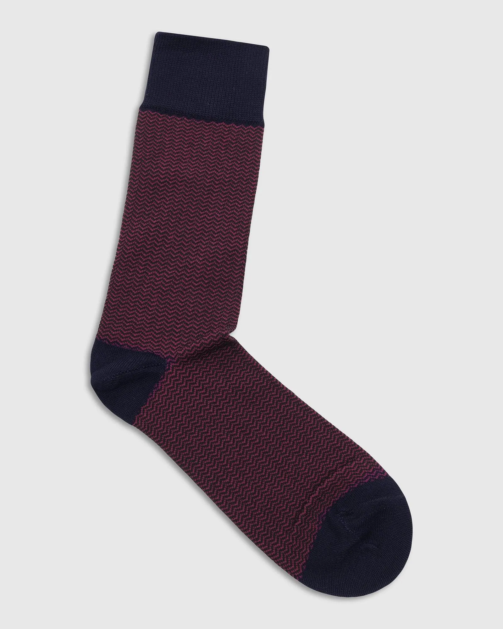 Cotton Maroon Printed Socks - Tusken