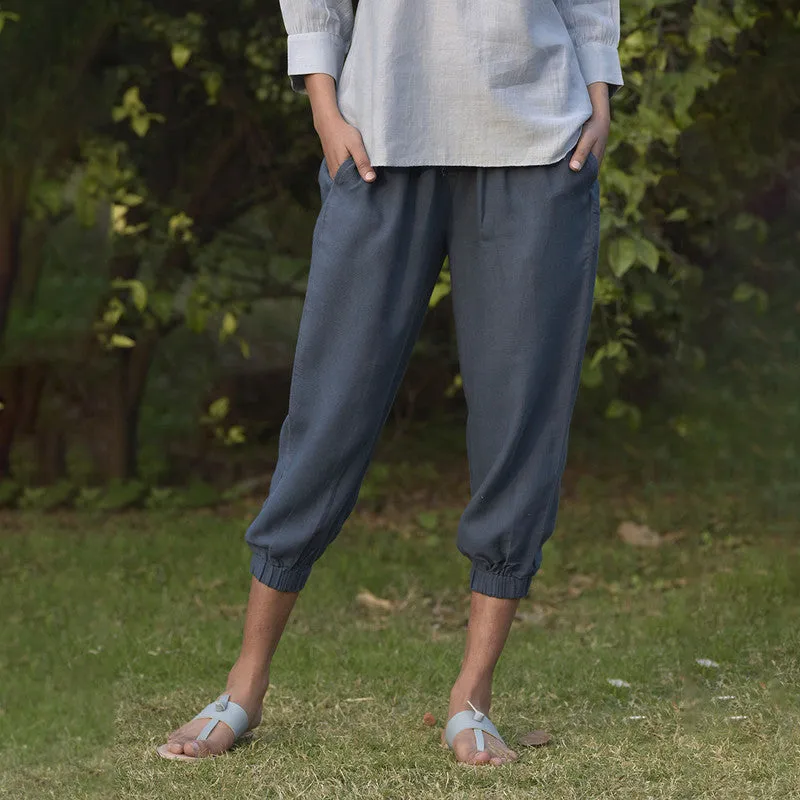 Cotton Trouser For Women | Regular Fit | Navy Blue