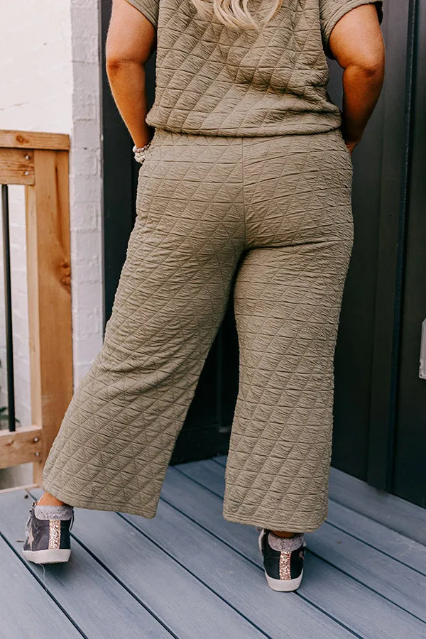 Creekside Cabin High Waist Pants In Sage Curves